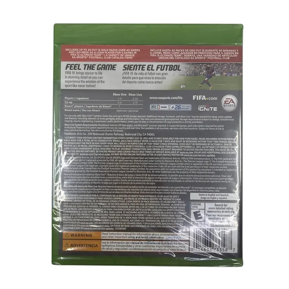 FIFA 15 Ultimate Edition Xbox One New Sealed Spanish Latino EA Sports Soccer